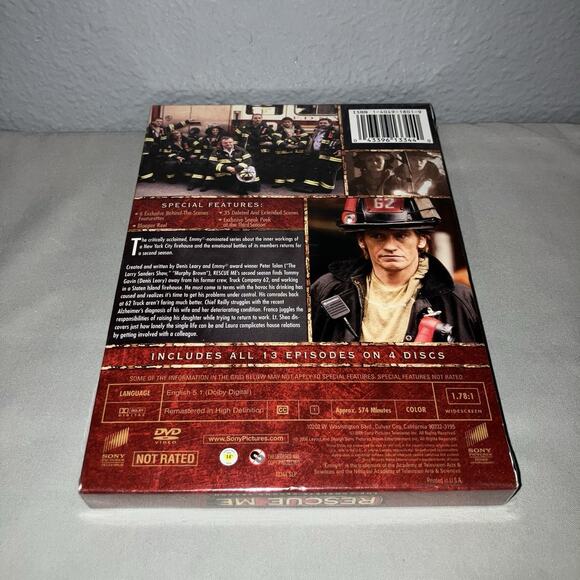 Dvd Sealed New Rescue Me The Complete Second Season 4 Disc Set Dennis Leary - Picture 2 of 6